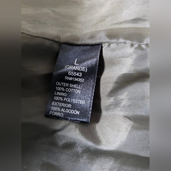 Women's Army Green Hooded Button Up Jacket, Size Large - Picture 11 of 12